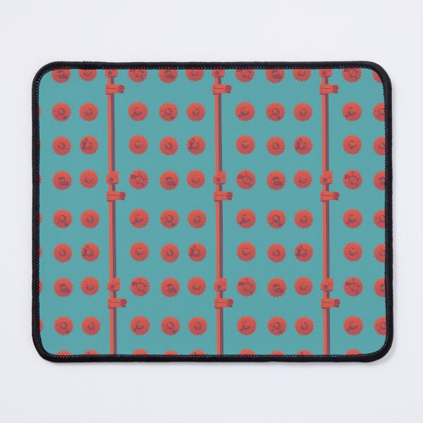 Item preview, Red Gear and Pipe Pattern on Blue Background designed and sold by Aaron2610.