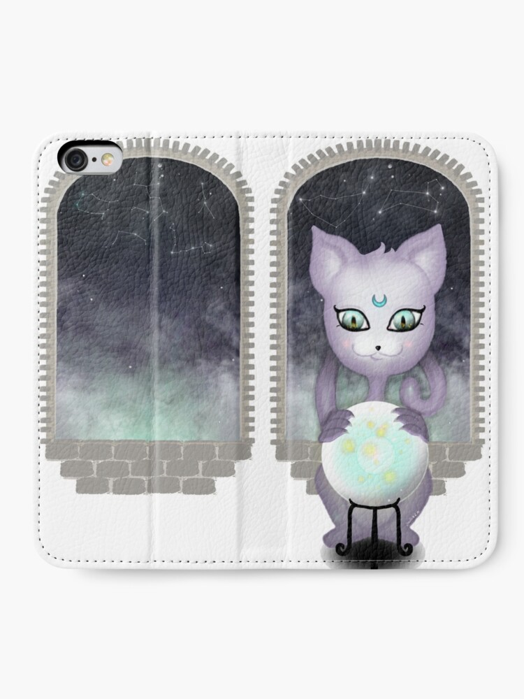 Alternate view of Mystic Miku | Crystal Ball & Zodiac | White iPhone Wallet