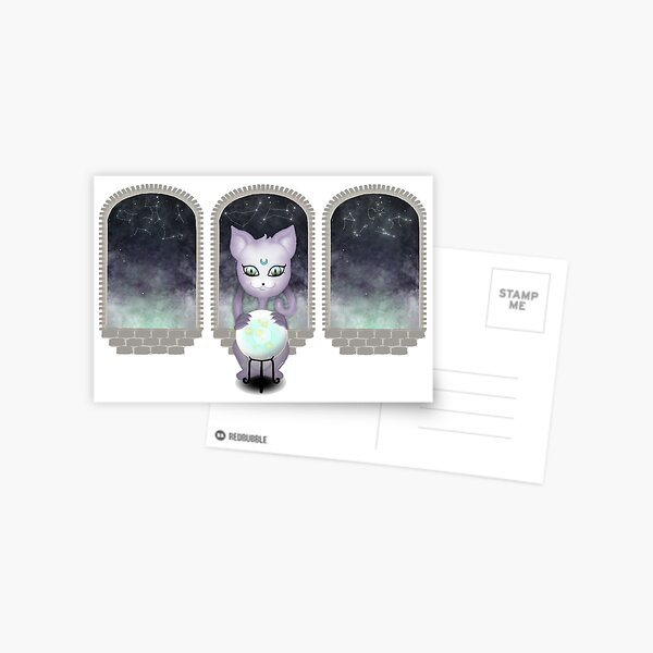 Mystic Miku | Crystal Ball & Zodiac | White Postcard