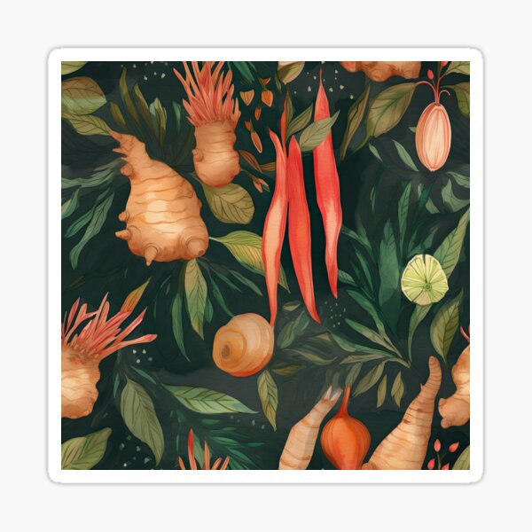 Item preview, Rooted in Ginger Foodie Pattern designed and sold by nipplesofvenus.