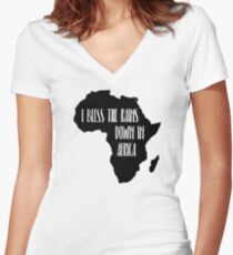 Ich segne die Regenfälle in Afrika Shirt mit V-Ausschnitt