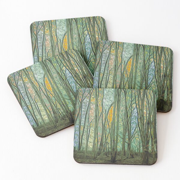 Item preview, Stained Glass Forest Abstract Green designed and sold by nbrandsberg.
