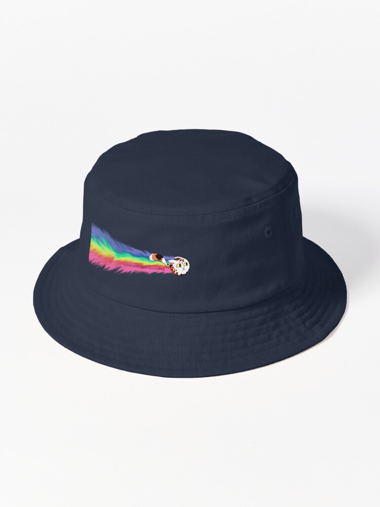 Thumbnail 1 von 6, Bucket Hat, fliegende Kugel-Katze designt und verkauft von Boxcats.