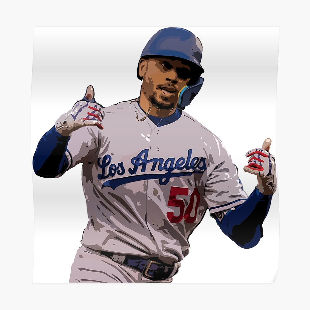 Mookie Betts 50 Los Angeles Baseball Jersey - Mookie Betts - Sticker