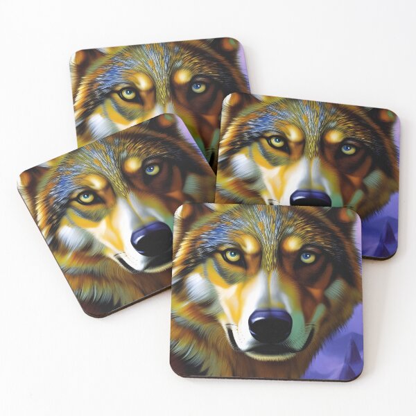 Artikelvorschau, Wolfsportrait, pastos, Ai Generated Art entworfen und verkauft von ACC .