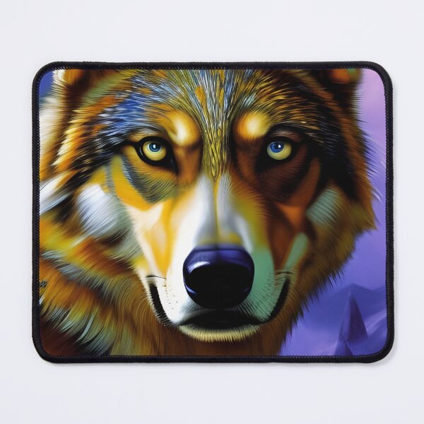 Artikelvorschau, Wolfsportrait, pastos, Ai Generated Art entworfen und verkauft von ACC .