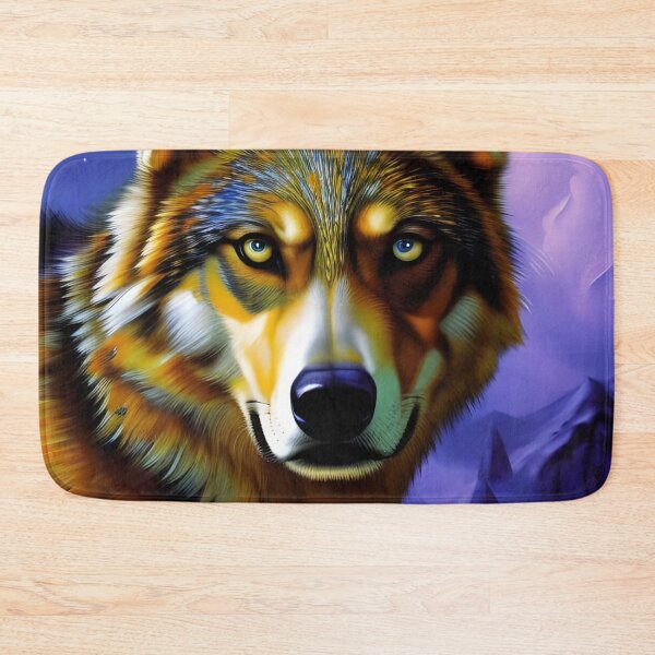 Artikelvorschau, Wolfsportrait, pastos, Ai Generated Art entworfen und verkauft von ACC .