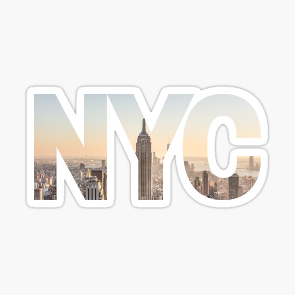 Item preview, NYC skyline in letters designed and sold by Sweet-Tees-plz.