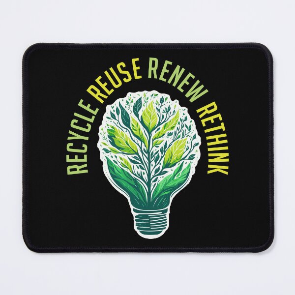 Item preview, Recycle Reuse Renew Rethink Earth Day Green Energy Light Bulb  designed and sold by Zazizu.