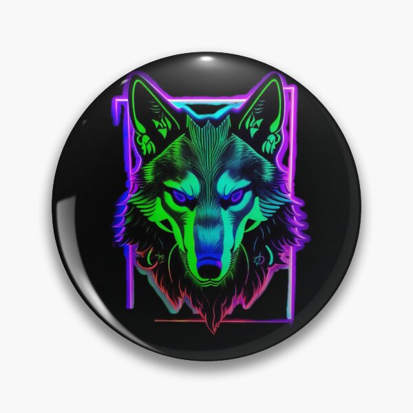 Item preview, Wolf in neon poster II designed and sold by WildWaveStylez.