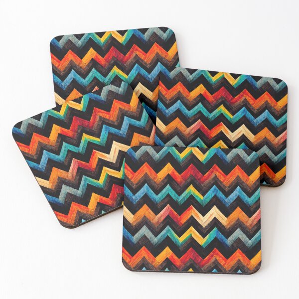 Item preview, multicolored herringbone pattern designed and sold by PenguiQueer.