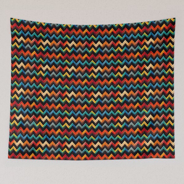 Item preview, multicolored herringbone pattern designed and sold by PenguiQueer.