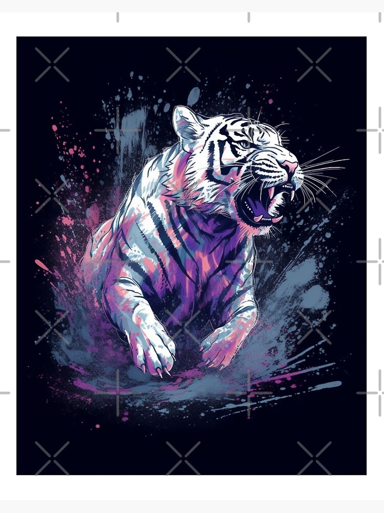 Impression Verre : Le Tigre Blanc