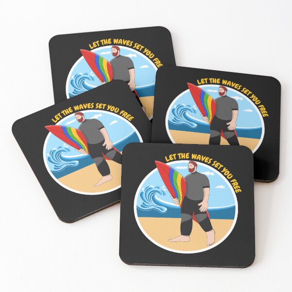 Artikelvorschau, Surfer Let the Waves Set You Free entworfen und verkauft von Sfumata Illustration.