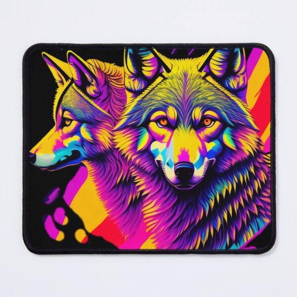 Item preview, wolf in pastel colors designed and sold by WildWaveStylez.