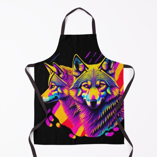 Item preview, wolf in pastel colors designed and sold by WildWaveStylez.