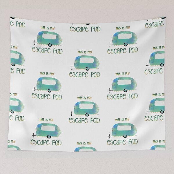 Item preview, Escape Pod Vintage Camper designed and sold by Ella Scott.
