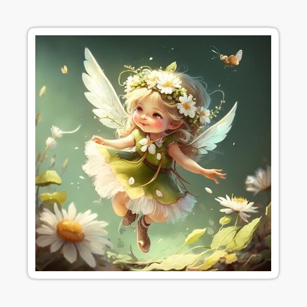 Item preview, Little Fairy Girl in the Garden designed and sold by ArtchemyStudio.
