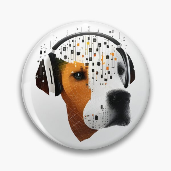 Item preview, dog in the music designed and sold by Siamcatshop.