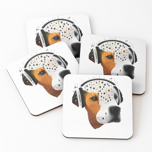 Item preview, dog in the music designed and sold by Siamcatshop.