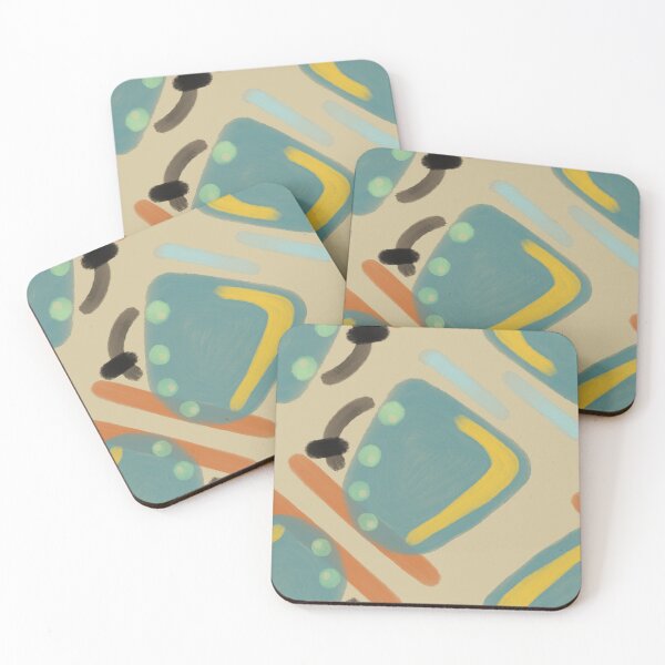 Item preview, Retro Neutral Painted Pattern designed and sold by Jennifer Margrave-Garcia.