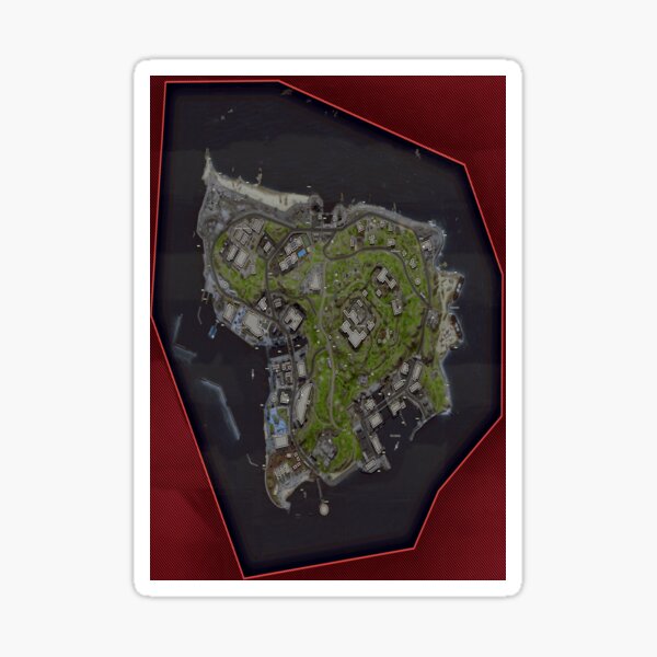 Rebirth island Map - Verdansk Map - Caldera Map Sticker for Sale by  jaggyboy