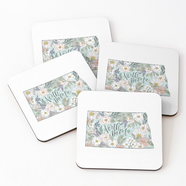 Item preview, Hand drawn North Dakota Floral designed and sold by Selena Ashley Designs.