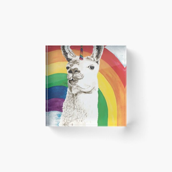 Item preview, Fuzzy Llamacorn With Rainbow Horn Watercolor designed and sold by Jennifer Margrave-Garcia.