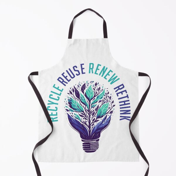 Item preview, Recycle Reuse Renew Rethink Earth Day Green Energy Teal Light Bulb  designed and sold by Zazizu.