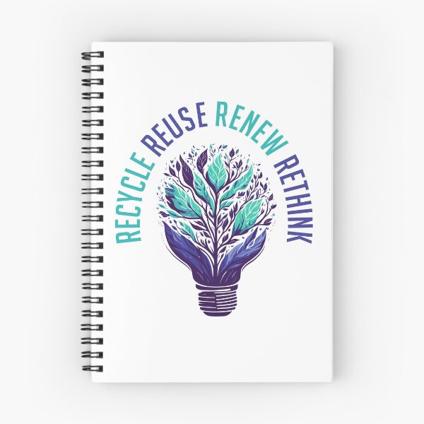 Item preview, Recycle Reuse Renew Rethink Earth Day Green Energy Teal Light Bulb  designed and sold by Zazizu.