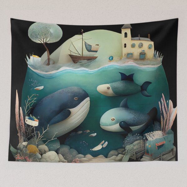 Item preview, Seaside Collage designed and sold by MTJ-Mushrooms.