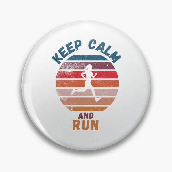 Item preview, Keep calm and run - Woman - Vintage - Retro - Sunset designed and sold by Ball-and-Match.