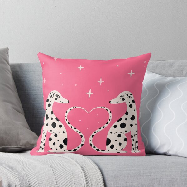 Item preview, Pink Dalmatian illustration. Dogs Lovers art for valentine day gift designed and sold by WeirdyTales.