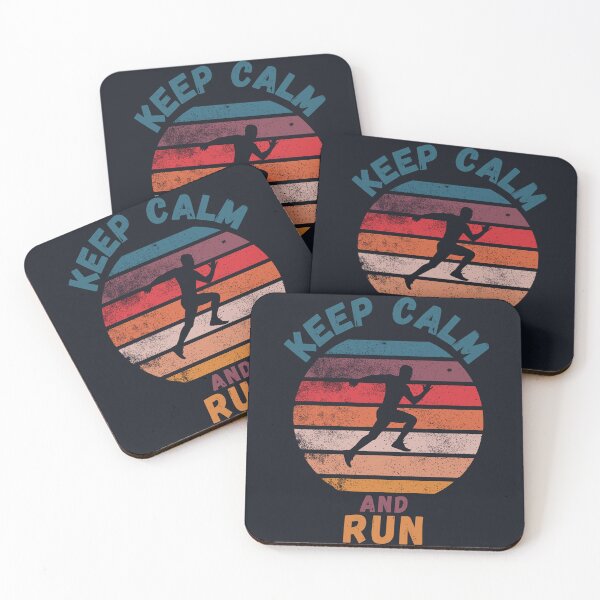 Item preview, Keep calm and run - Man - Vintage - Retro - Sunset designed and sold by Ball-and-Match.