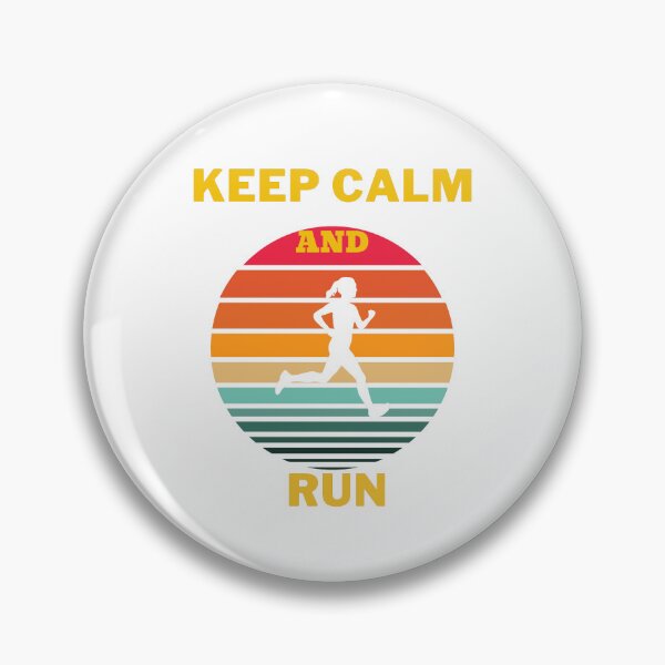 Item preview, Keep calm and run - Woman - Vintage - Retro - Sunset designed and sold by Ball-and-Match.