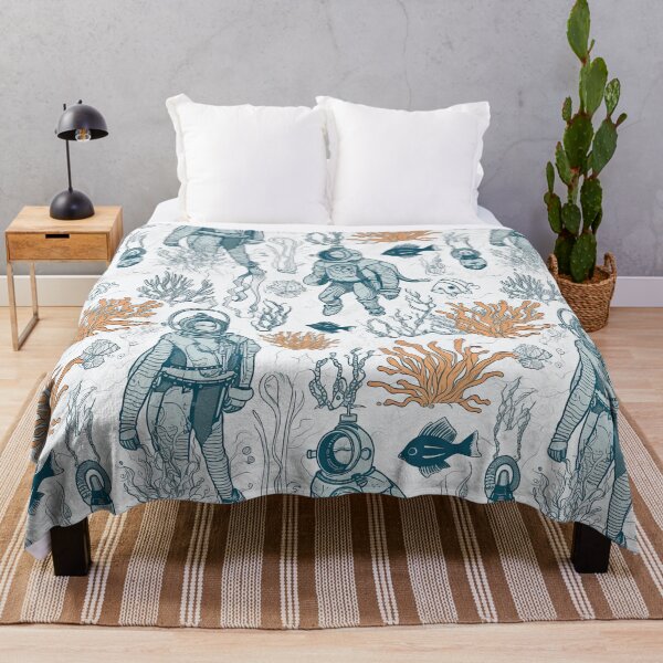 Item preview, Diver Down Deep Sea Pattern designed and sold by danielliamgill.