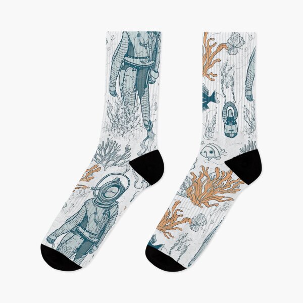 Item preview, Diver Down Deep Sea Pattern designed and sold by danielliamgill.