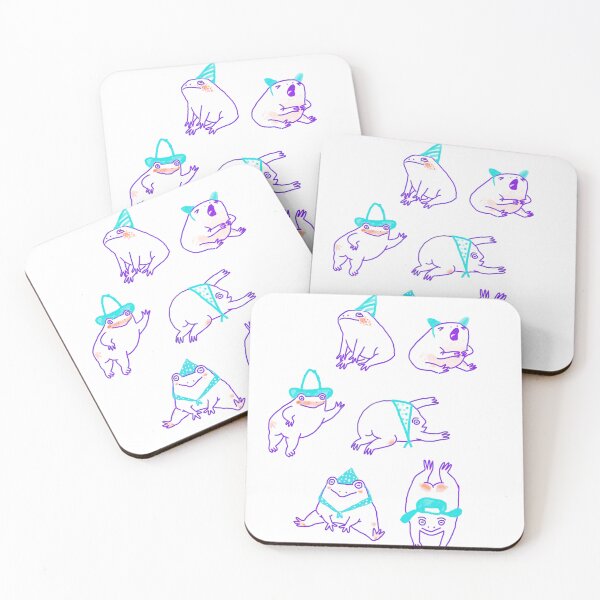 Item preview, Rain frogs in hats designed and sold by Andi Artpiece.