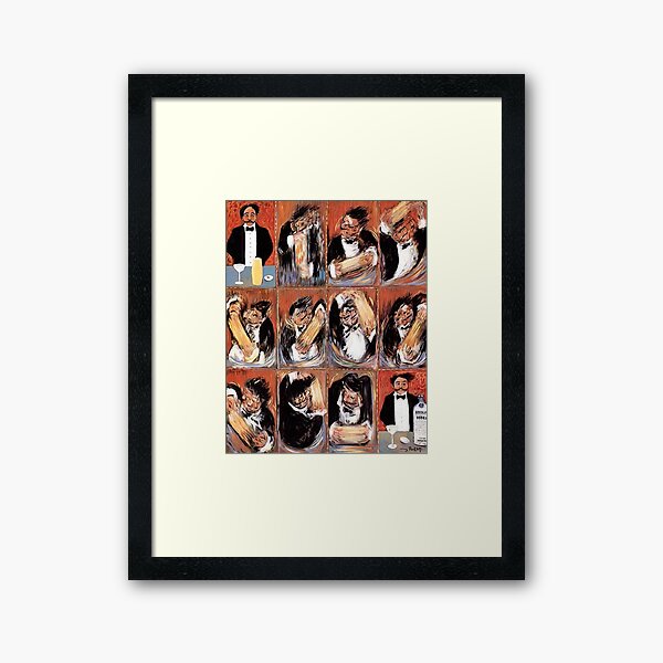 The making of the perfect Martini - Guy Buffet Framed Art Print