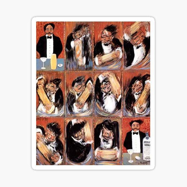 The making of the perfect Martini - Guy Buffet Sticker