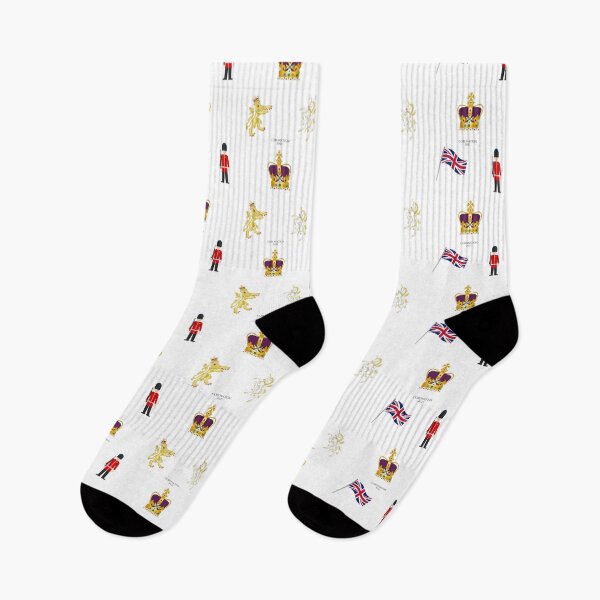 Item preview, Commemorative Coronation 2023 Pattern featuring the St Edward's Crown Emoji on White designed and sold by ArtCounts.