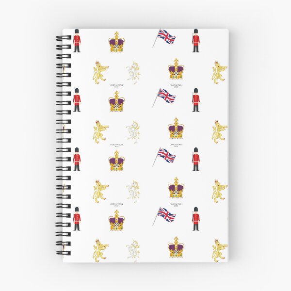 Item preview, Commemorative Coronation 2023 Pattern featuring the St Edward's Crown Emoji on White designed and sold by ArtCounts.