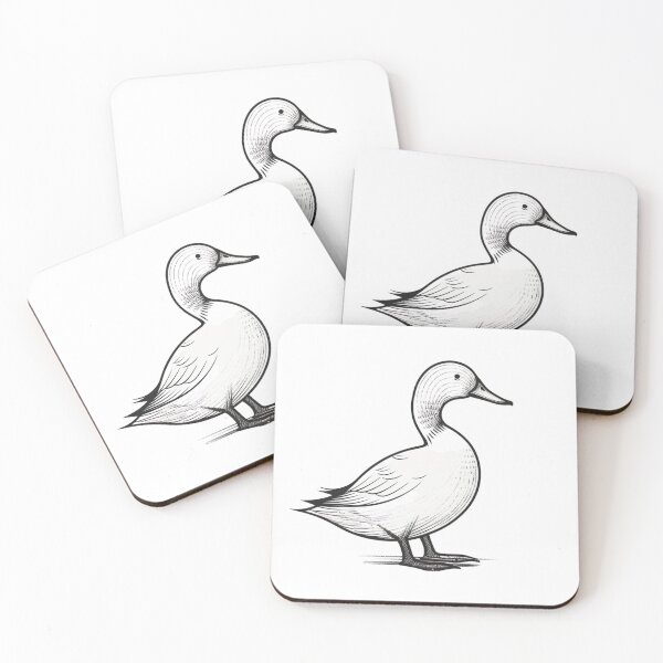 Item preview, Duck Black and White Artwork designed and sold by OtterComforts.