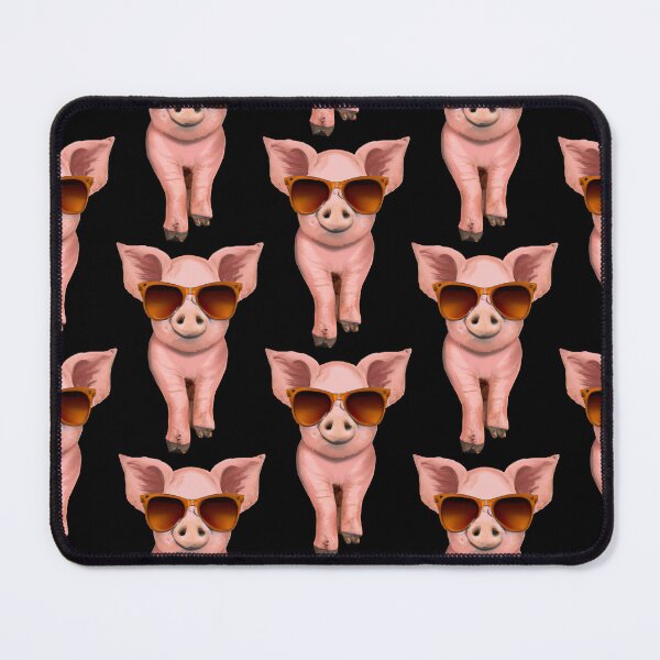 Artikelvorschau, Schwein trägt coole Vintage-Sonnenbrille entworfen und verkauft von Wild Shades.