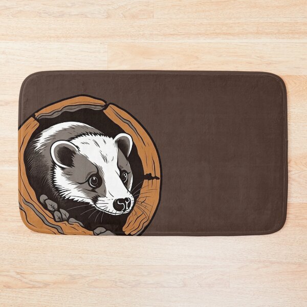 Item preview, Badger Peeking Out of Log designed and sold by RandomForestBot.