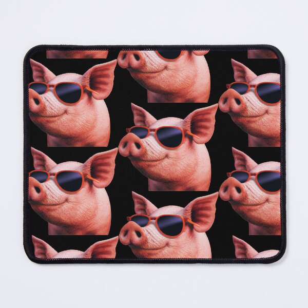 Artikelvorschau, Schwein trägt coole Vintage-Sonnenbrille entworfen und verkauft von Wild Shades.
