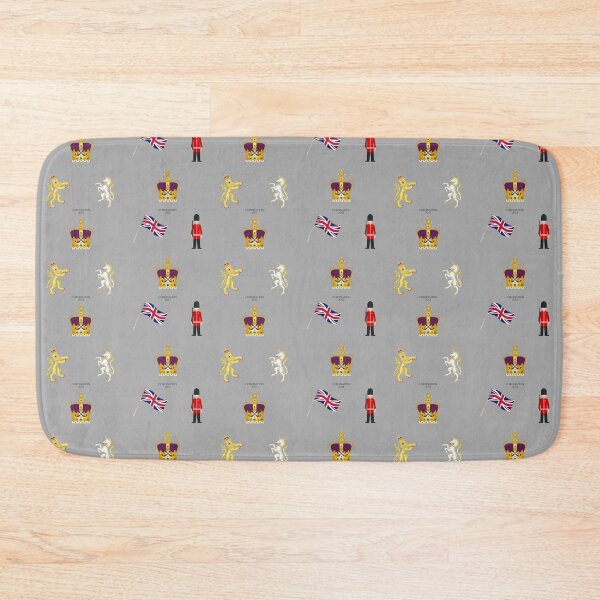 Item preview, Commemorative Coronation 2023 Pattern featuring the St Edward's Crown Emoji on Grey designed and sold by ArtCounts.