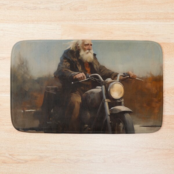Item preview, Old man rides a motorcycle 1 designed and sold by hhh-art.