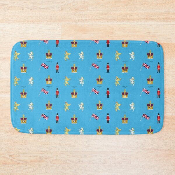 Item preview, Commemorative Coronation 2023 Pattern featuring the St Edward's Crown Emoji on Light Blue designed and sold by ArtCounts.
