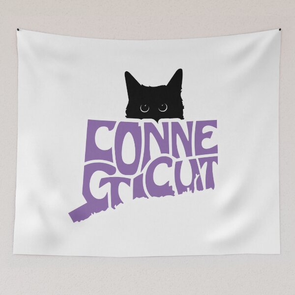 Item preview, Cat Loves Connecticut | State Pride Shirt for Pet Lovers designed and sold by GoblinBoutique.